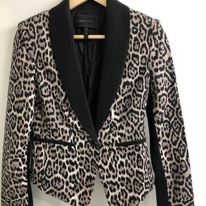 BCBGMaxAzria Snow Leopard Blazer